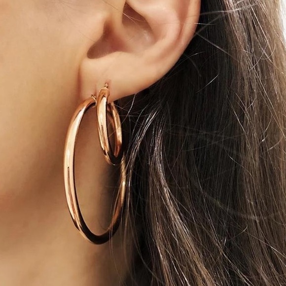 Bluumoon Gold Uptown Hoops - Picture 1 of 2